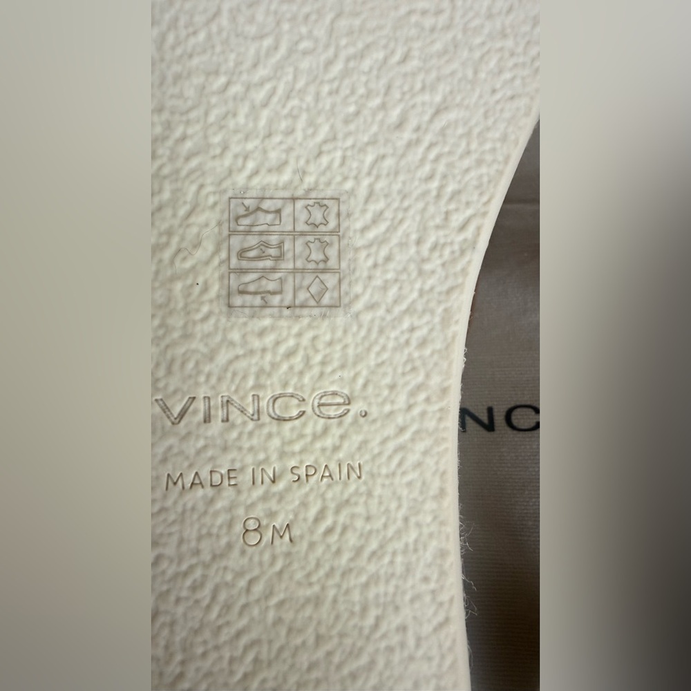 Vince Suede Tan Espadrille Platform Slides NWOT Size 8 - Picture 8 of 10